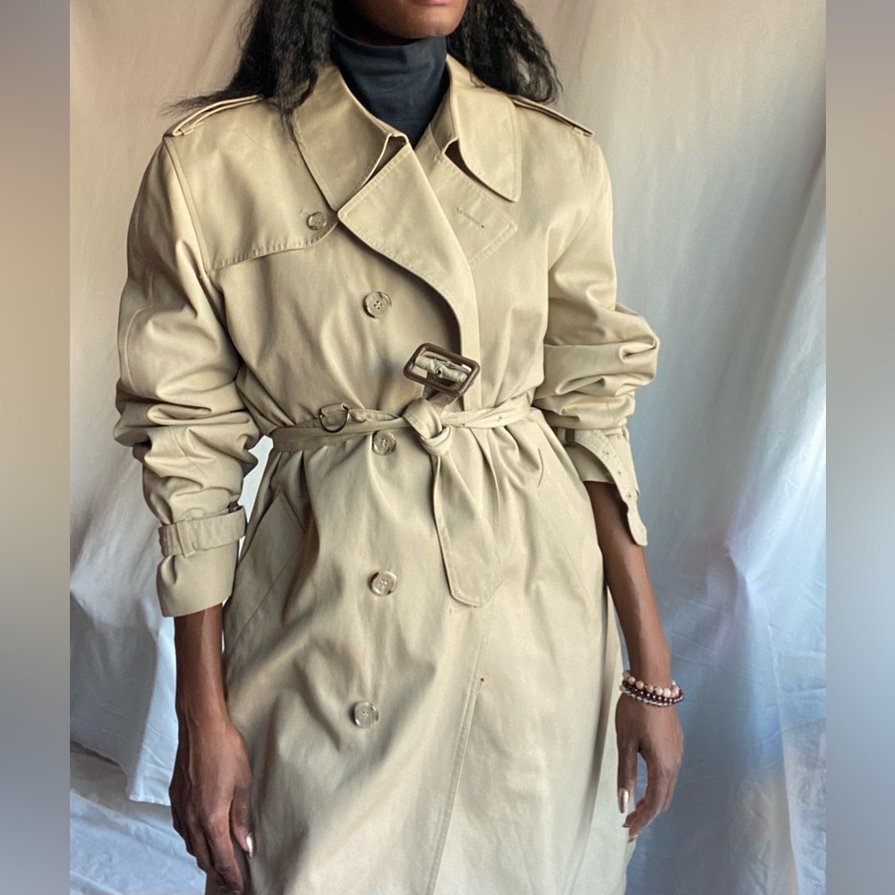 London fog beige trench coat